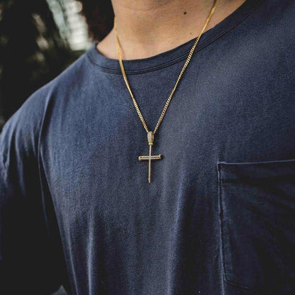 Nail Cross Necklace