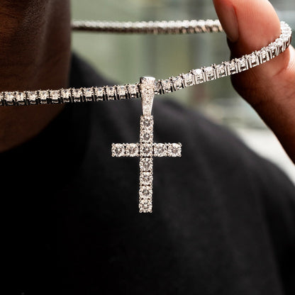 Zirconia Cross Tennis Necklace