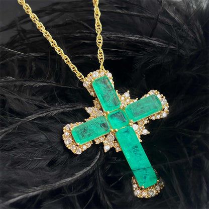 Zirconia Cross  Necklace