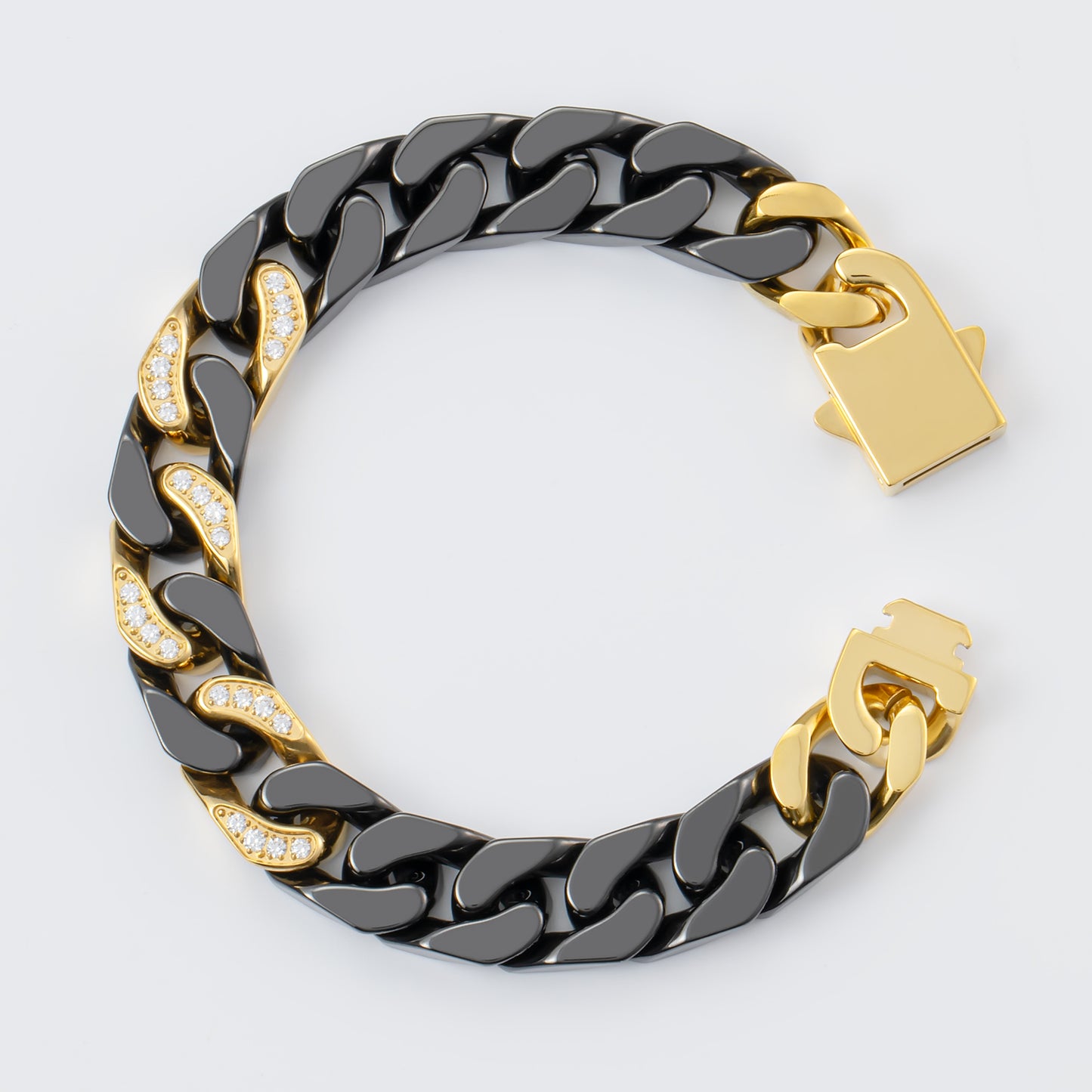 Zircon Ceramic Cuban Bracelet/Necklace