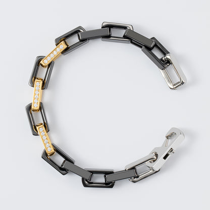 Zircon Square Ceramic Bracelet / Necklace