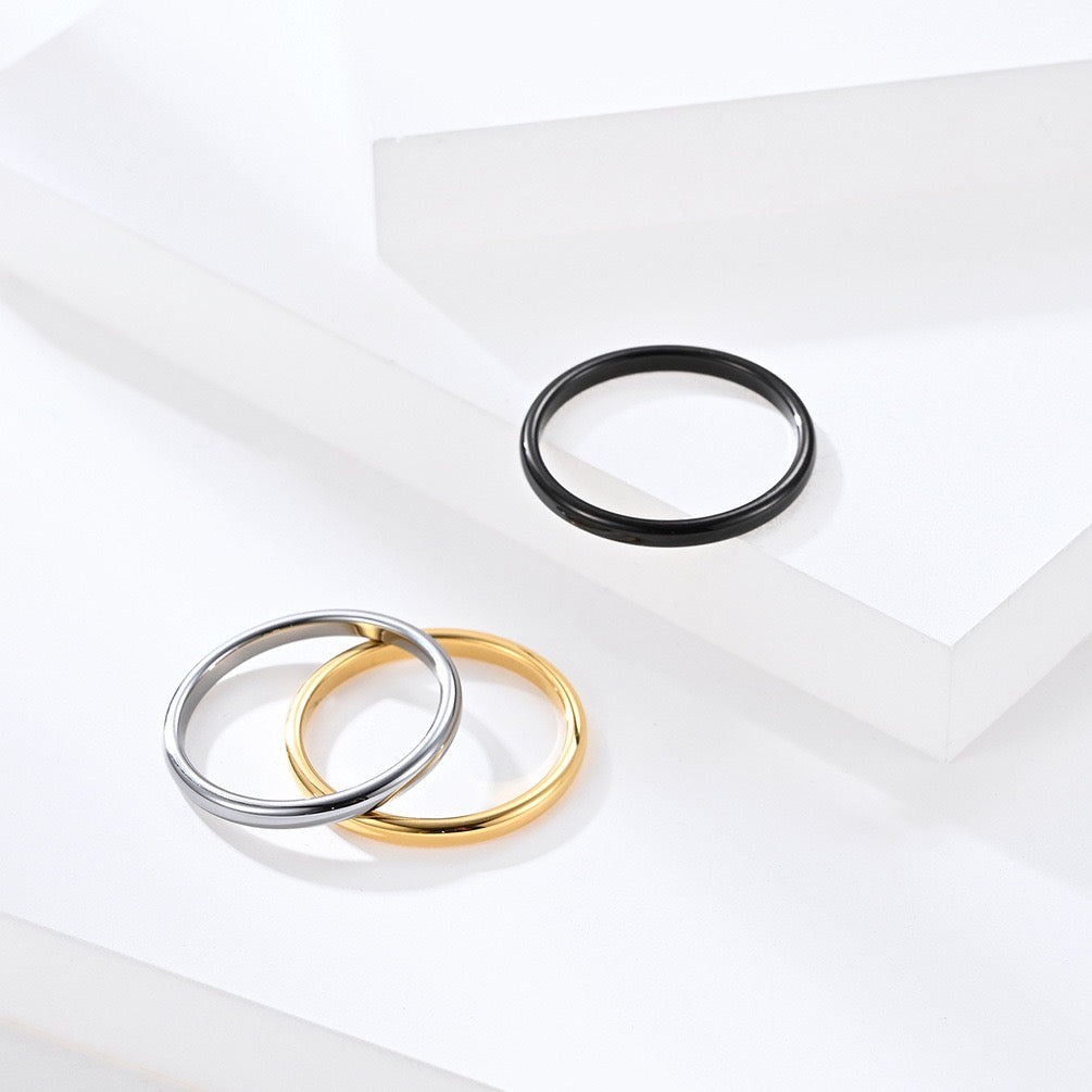 BAGUE MINIMALISTE EN TUNGSTÈNE 2MM