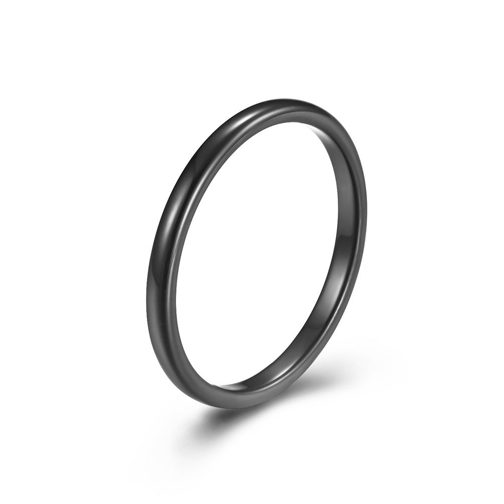 BAGUE MINIMALISTE EN TUNGSTÈNE 2MM