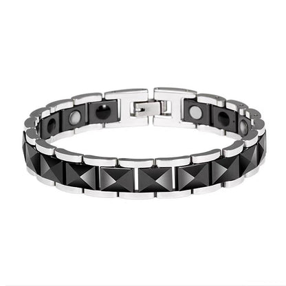 Pulsera de cerámica en blanco y negro