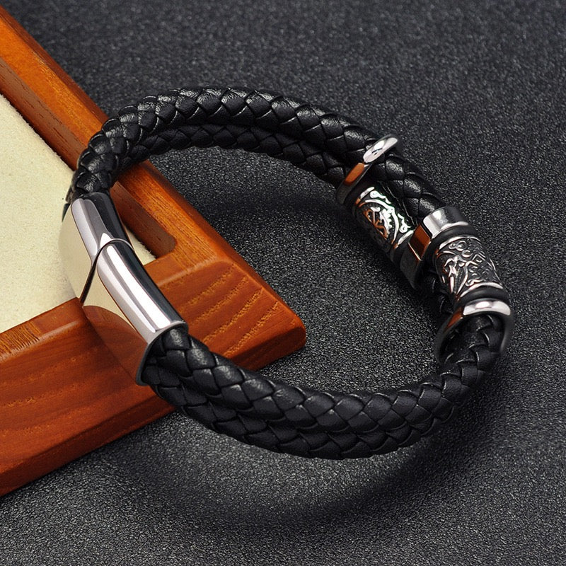 Bracelet Viking Double Cuir