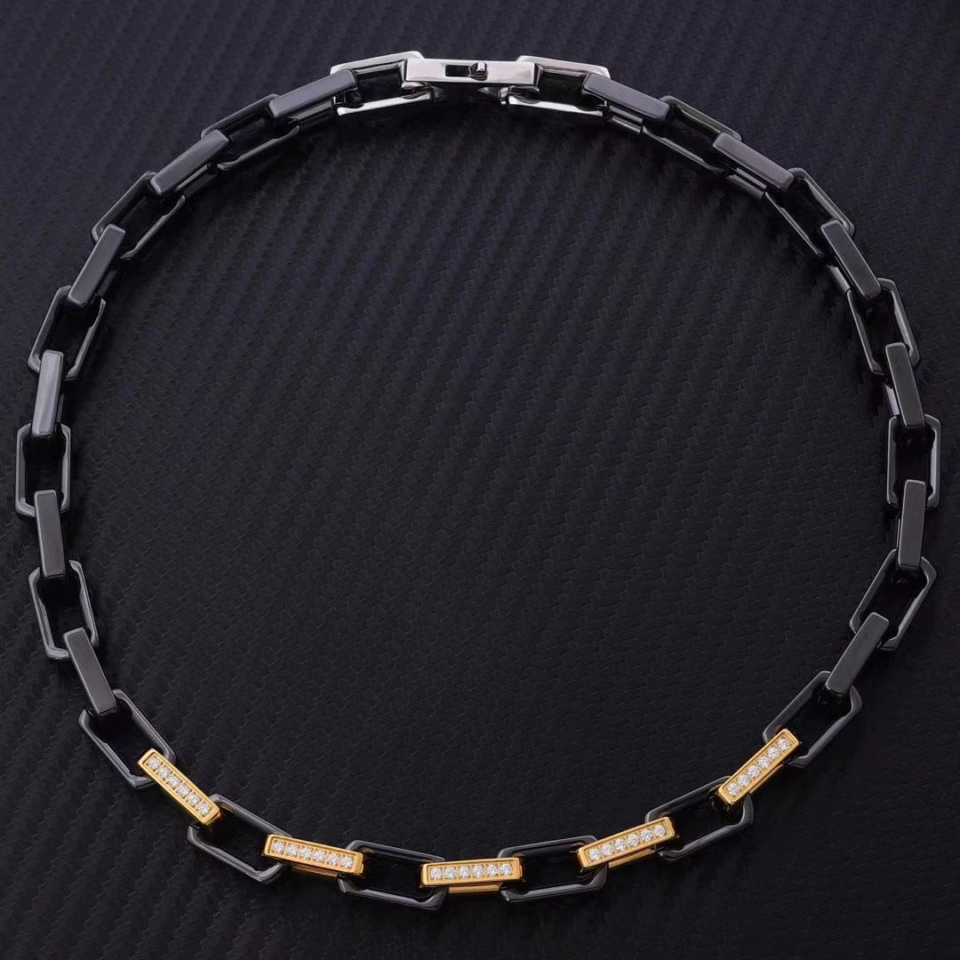 Zircon Square Ceramic Bracelet / Necklace