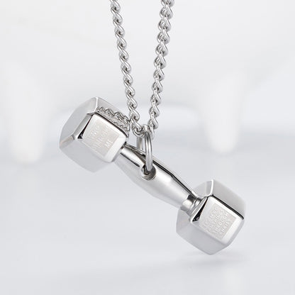 Dumbbell necklace, 316L stainless steel