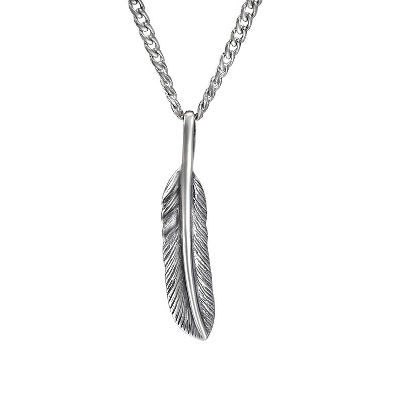 925 Sterling Silver Angel Feather Necklace