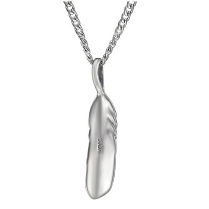 925 Sterling Silver Angel Feather Necklace