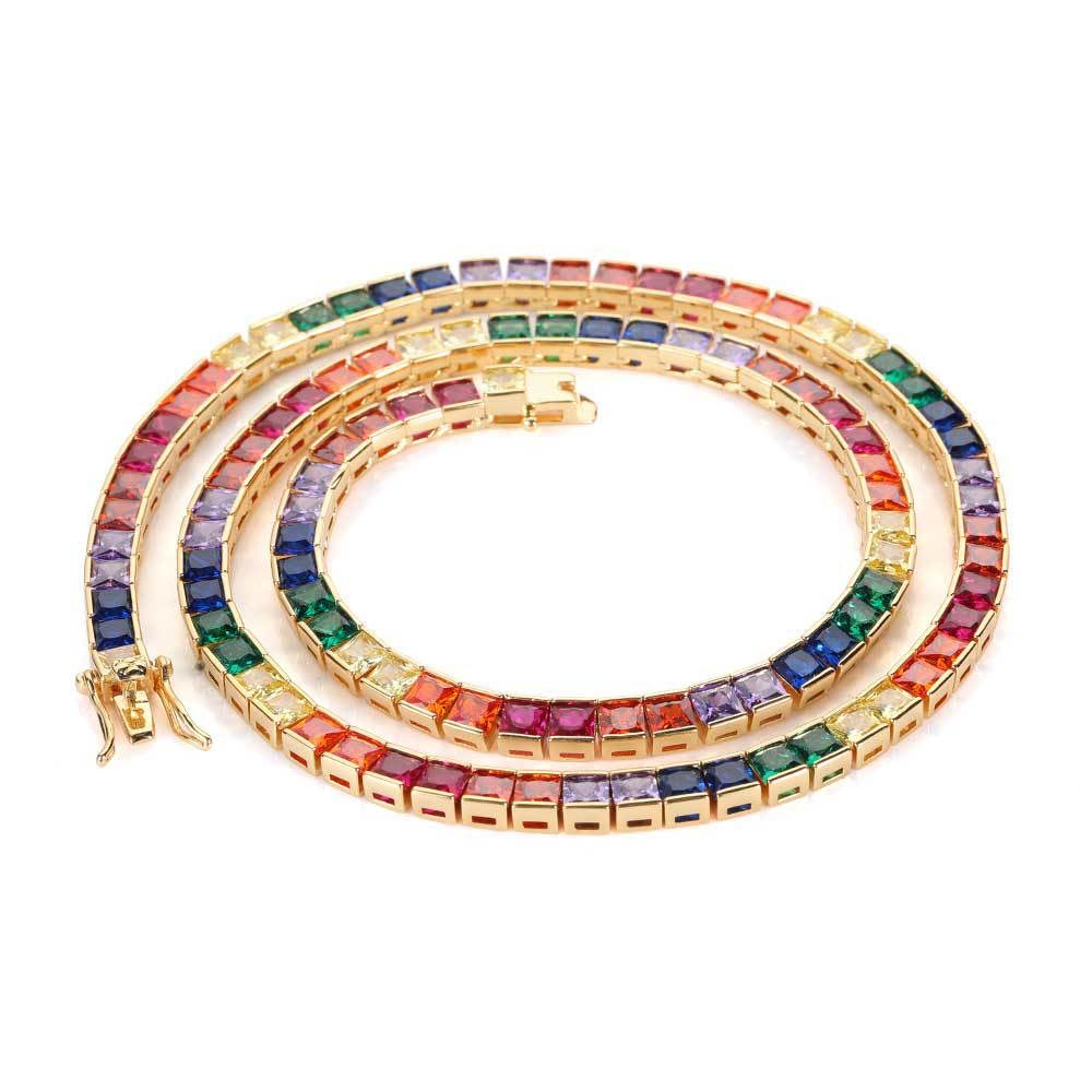 Colored Zirconia Tennis Bracelet