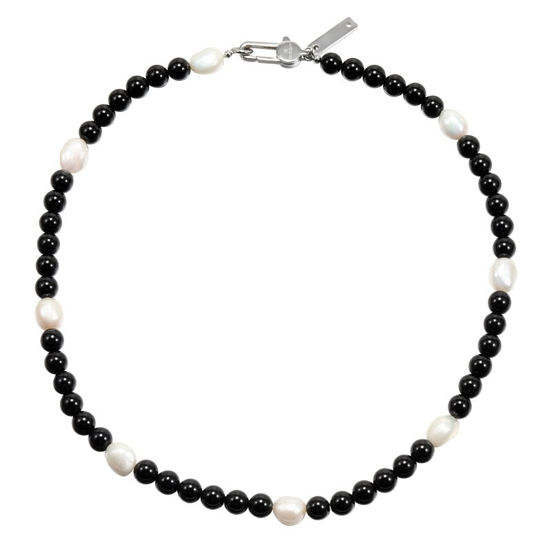 Black Onyx Pearl Necklace