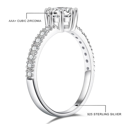 Zircon Sterling Silver Ring For Women