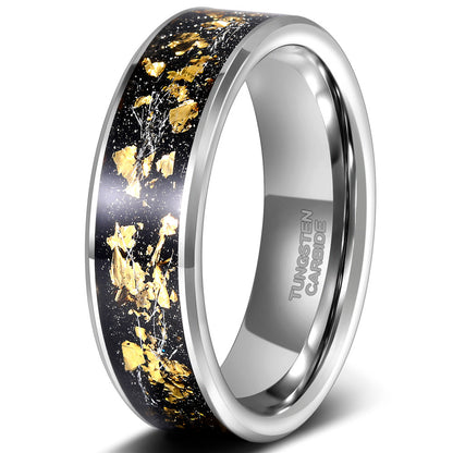 8MM GILD FOIL TUNGSTEN RING