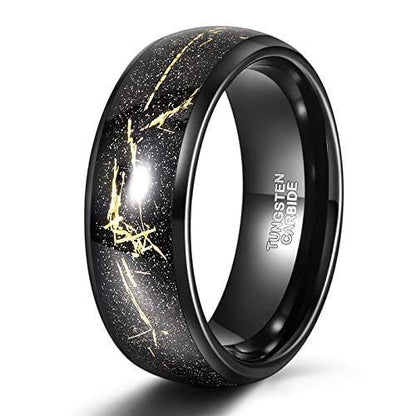 8MM GILD FOIL TUNGSTEN RING