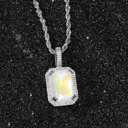 Iced Cubic Zirconia Gem Necklace