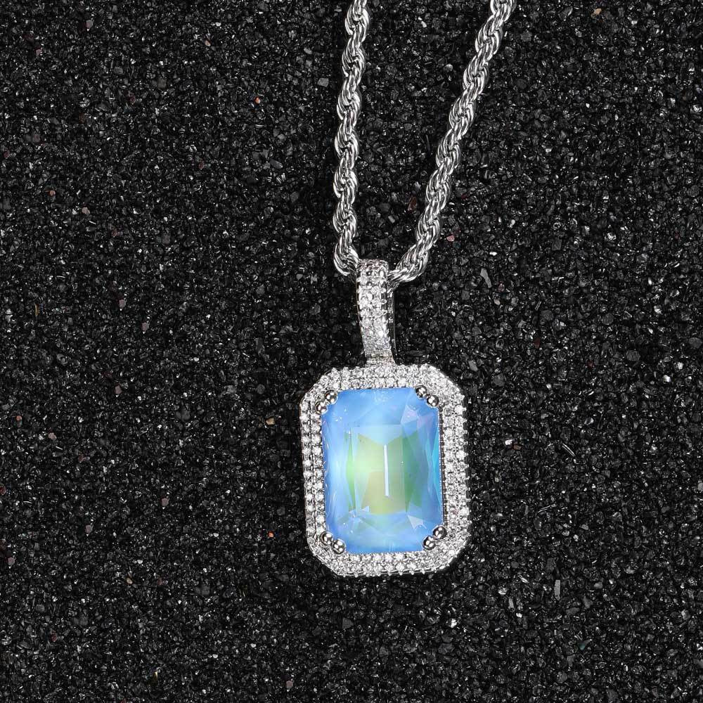 Iced Cubic Zirconia Gem Necklace