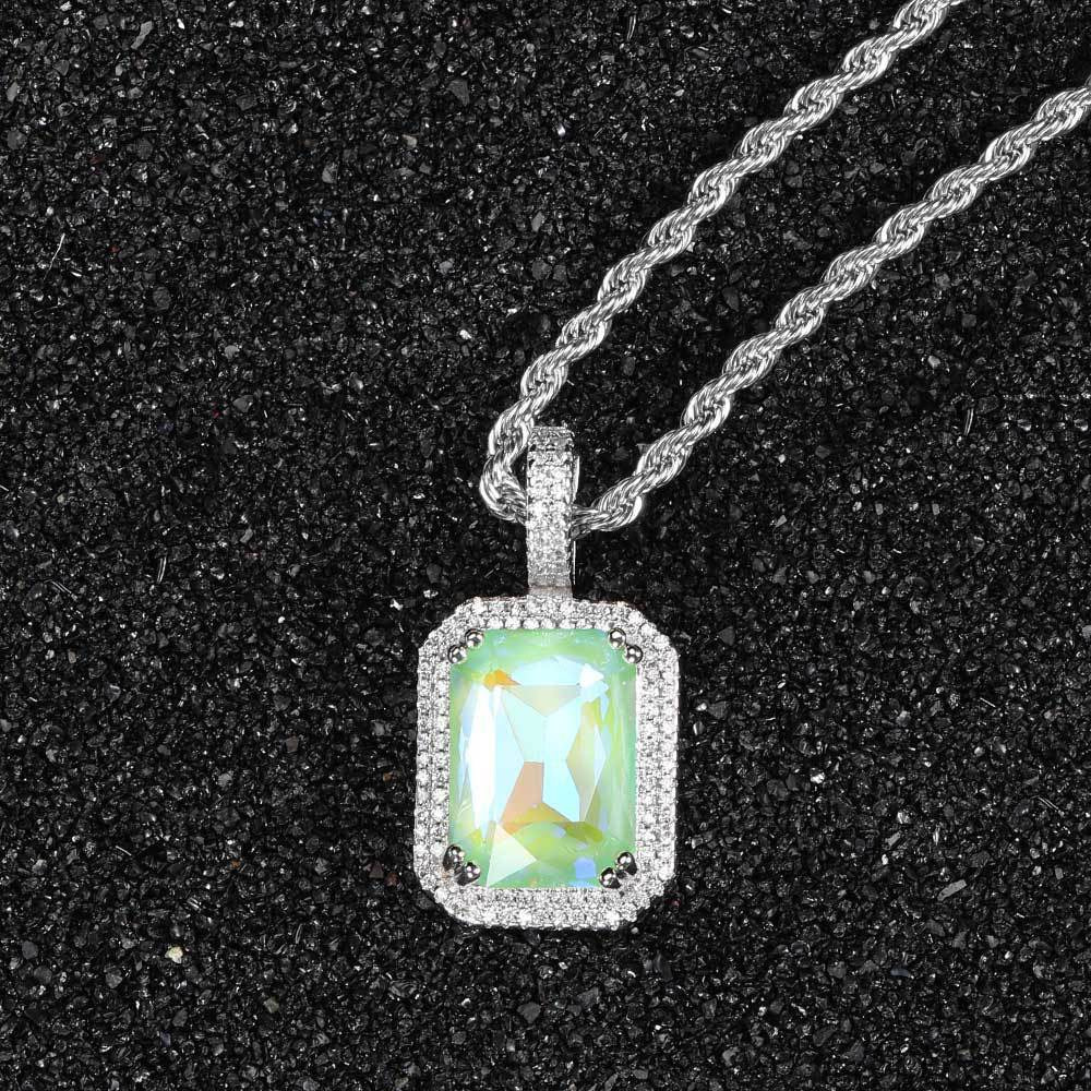 Iced Cubic Zirconia Gem Necklace