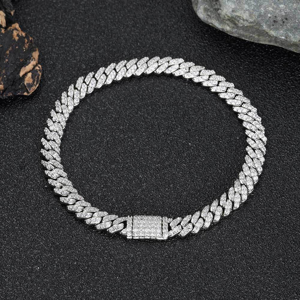 Micro Zirconia Prong Set Cuban Bracelet - 6mm