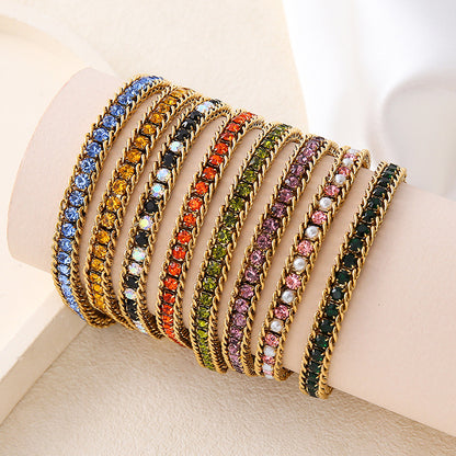 Colorful Zircon Tennis Bracelet