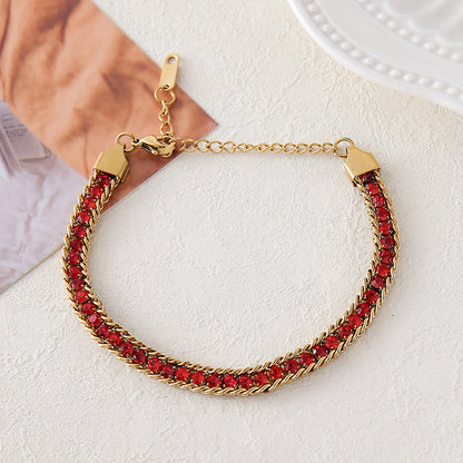 Colorful Zircon Tennis Bracelet