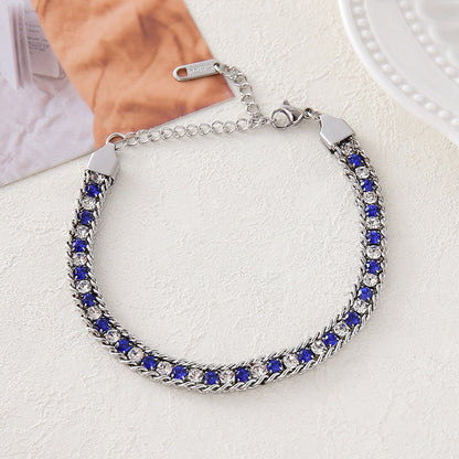 Colorful Zircon Tennis Bracelet