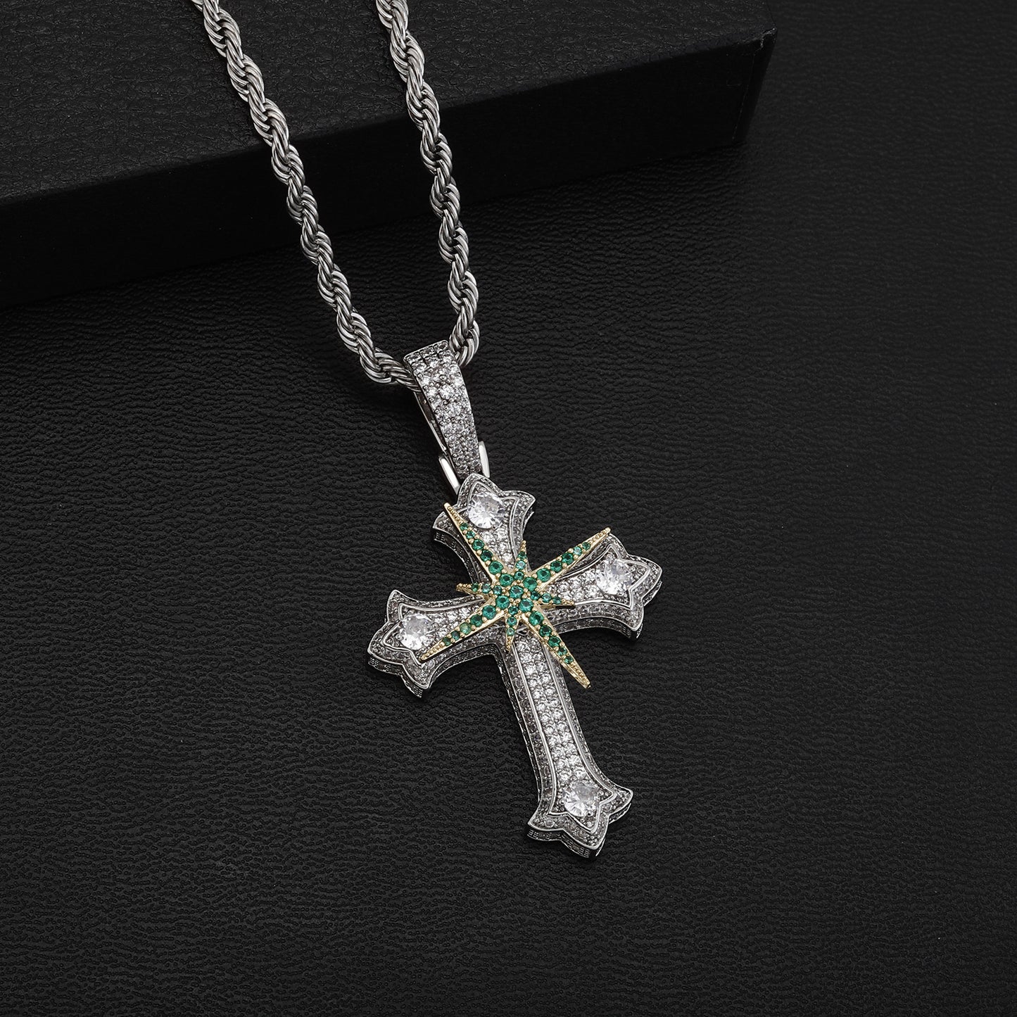 Rotating Cross Necklace