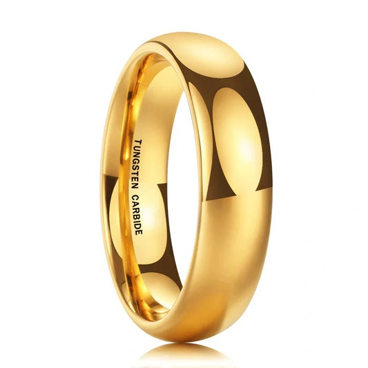 ANILLO DE TUNGSTENO CHAPADO EN ORO DE 18K