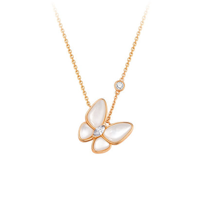 Butterfly Zircon Pendant Necklace